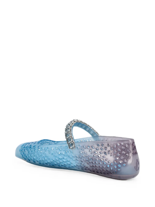Denim Degrade Jelly Ballerina Flats THE JELLY TKCDENIM/DENIM JIMMY CHOO 