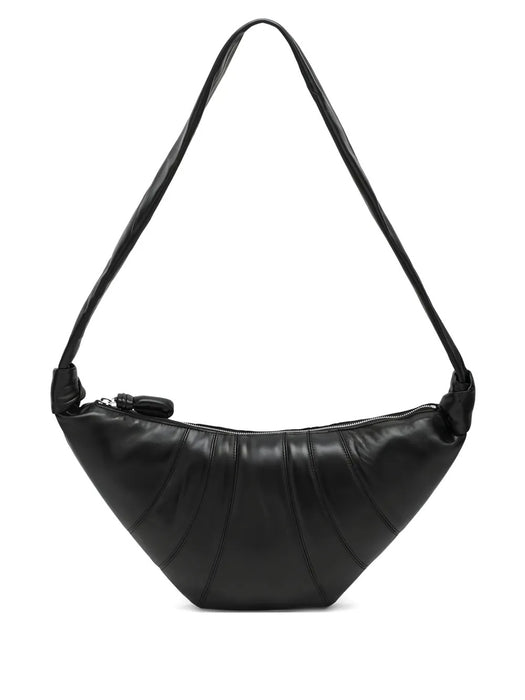 Medium Croissant leather shoulder bag BG0001 LL095BLACK BK999 LEMAIRE 