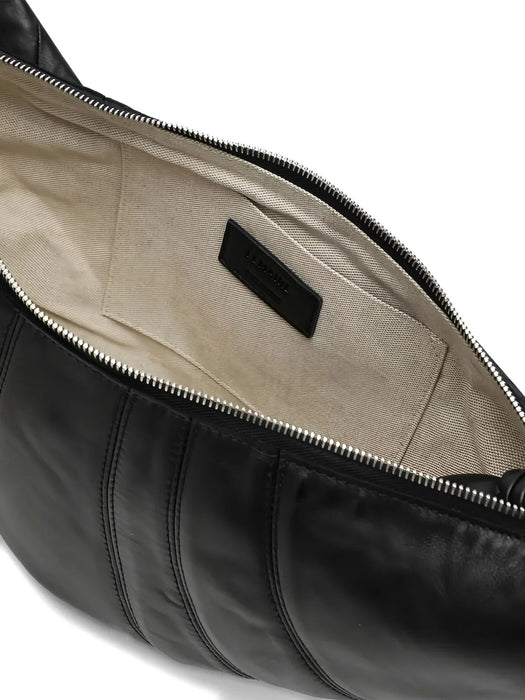 Medium Croissant leather shoulder bag BG0001 LL095BLACK BK999 LEMAIRE 