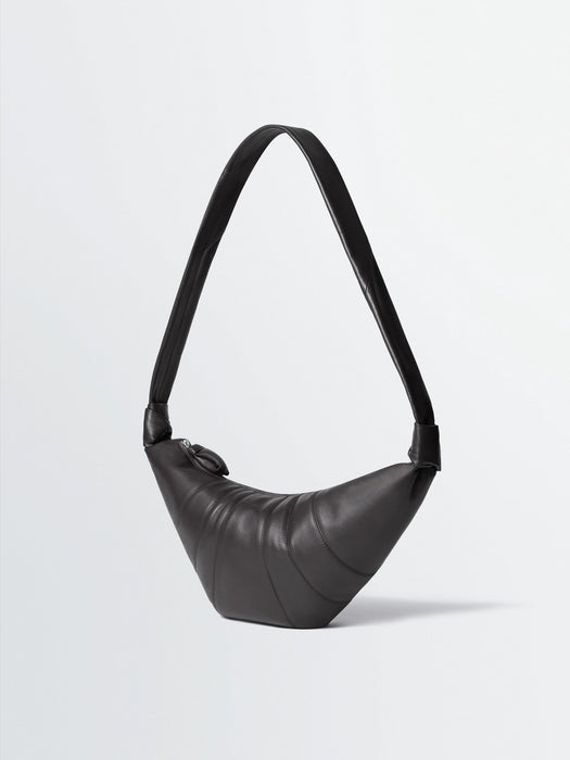 Medium croissant bag in leather BG0001 LL095DARK CHOCOLATE BR490 LEMAIRE 