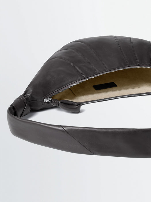Medium croissant bag in leather BG0001 LL095DARK CHOCOLATE BR490 LEMAIRE 