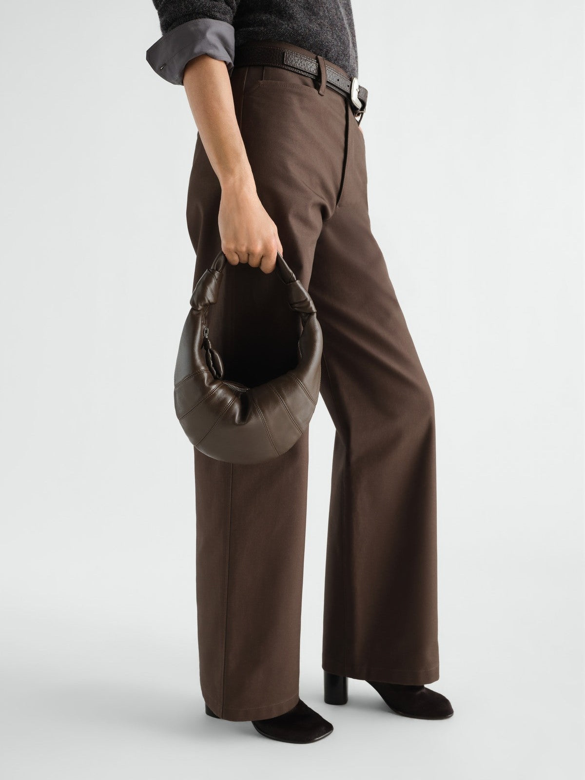 Mini fortune croissant bag BG0125 LL095OTTER BR442 LEMAIRE 
