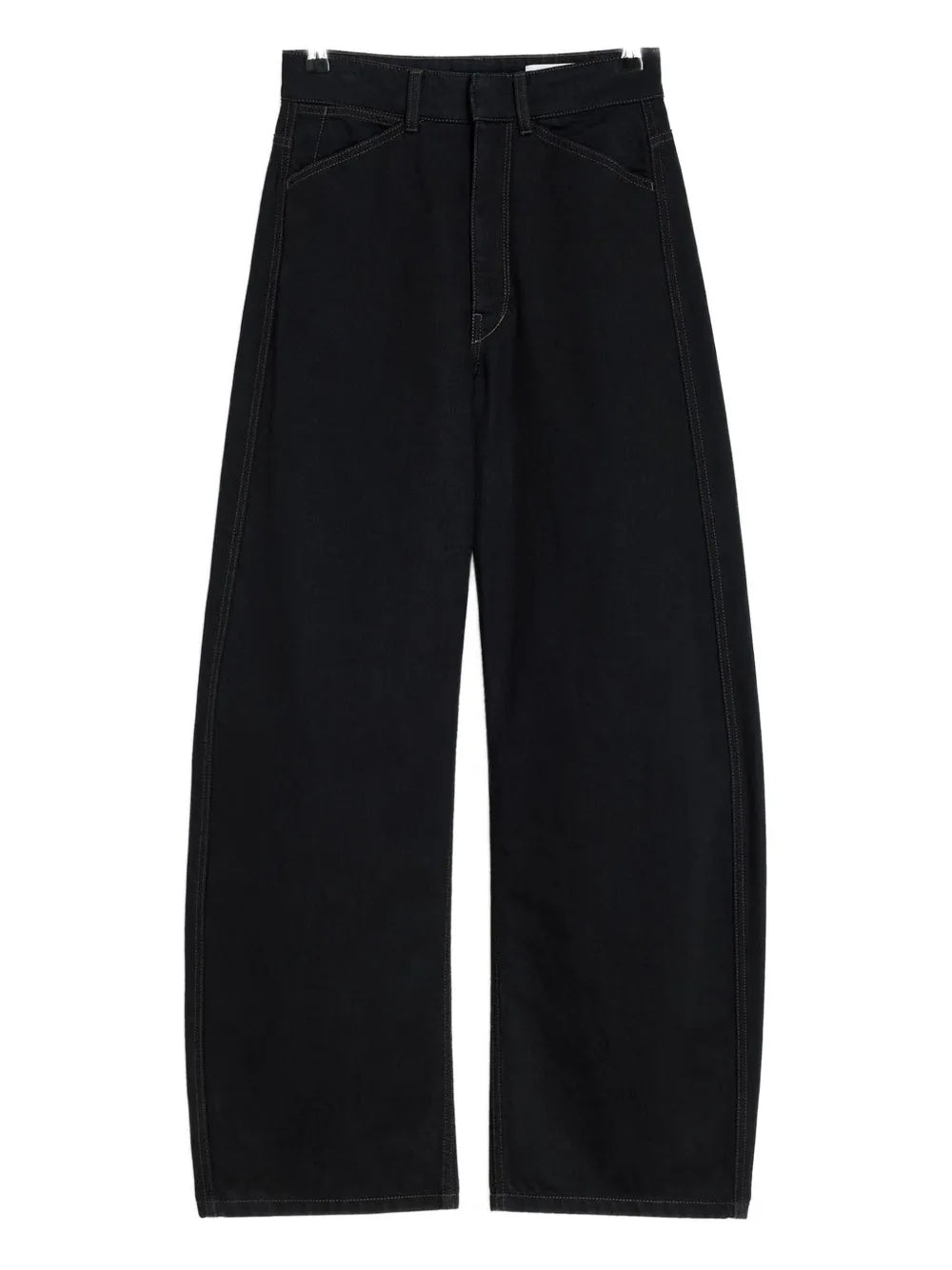 High waisted curved pants PA1264 LD1055 BLACK BK999 LEMAIRE 