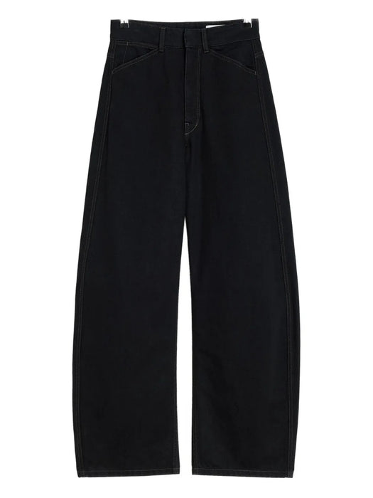 High waisted curved pants PA1264 LD1055 BLACK BK999 LEMAIRE 
