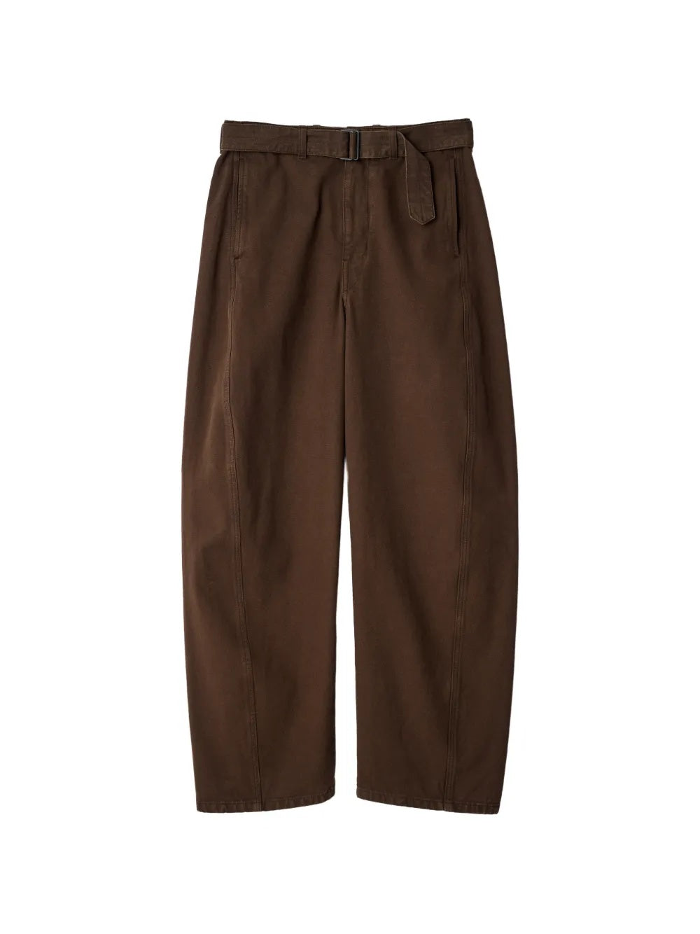Twisted belted pants in dyed heavy broken twill PA326 LD1077RISTRETTO BR512 LEMAIRE 