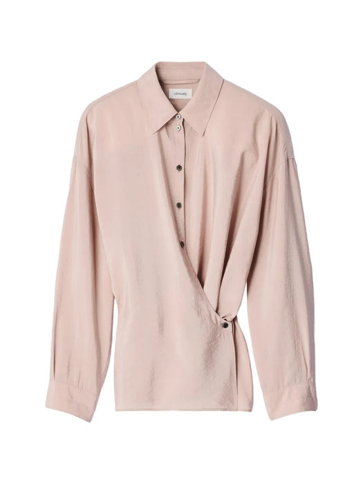 Straight collar Twisted shirt in dry silk SH1141 LF1308ORCHID PK003 LEMAIRE 