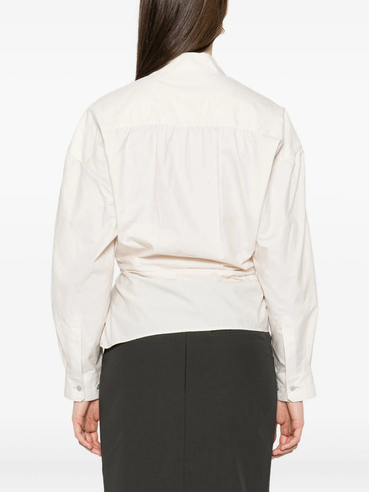 Straight-collar twisted shirt SH1141 LF1500LIGHT CREAM WH048 LEMAIRE 