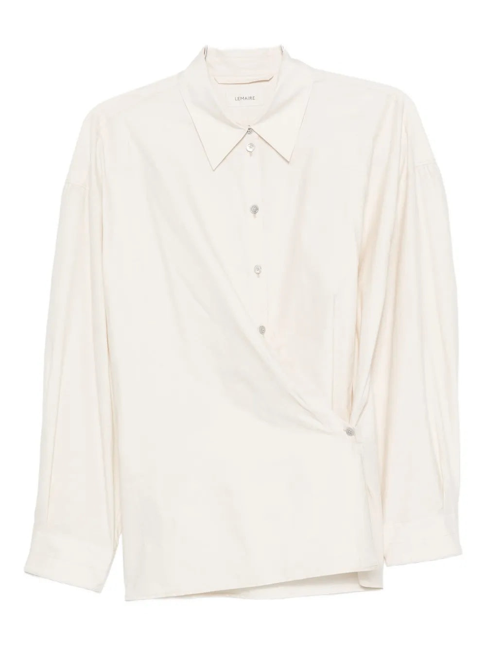 Straight-collar twisted shirt SH1141 LF1500LIGHT CREAM WH048 LEMAIRE 