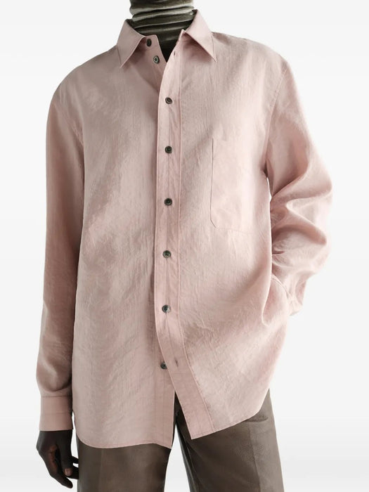 Straight shirt in dry-silk SH1291 LF1308ORCHID PK003 LEMAIRE 
