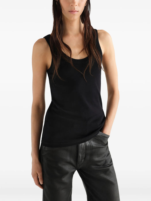Rib tank top in jersey TS0001 LJ1016BLACK BK999 LEMAIRE 