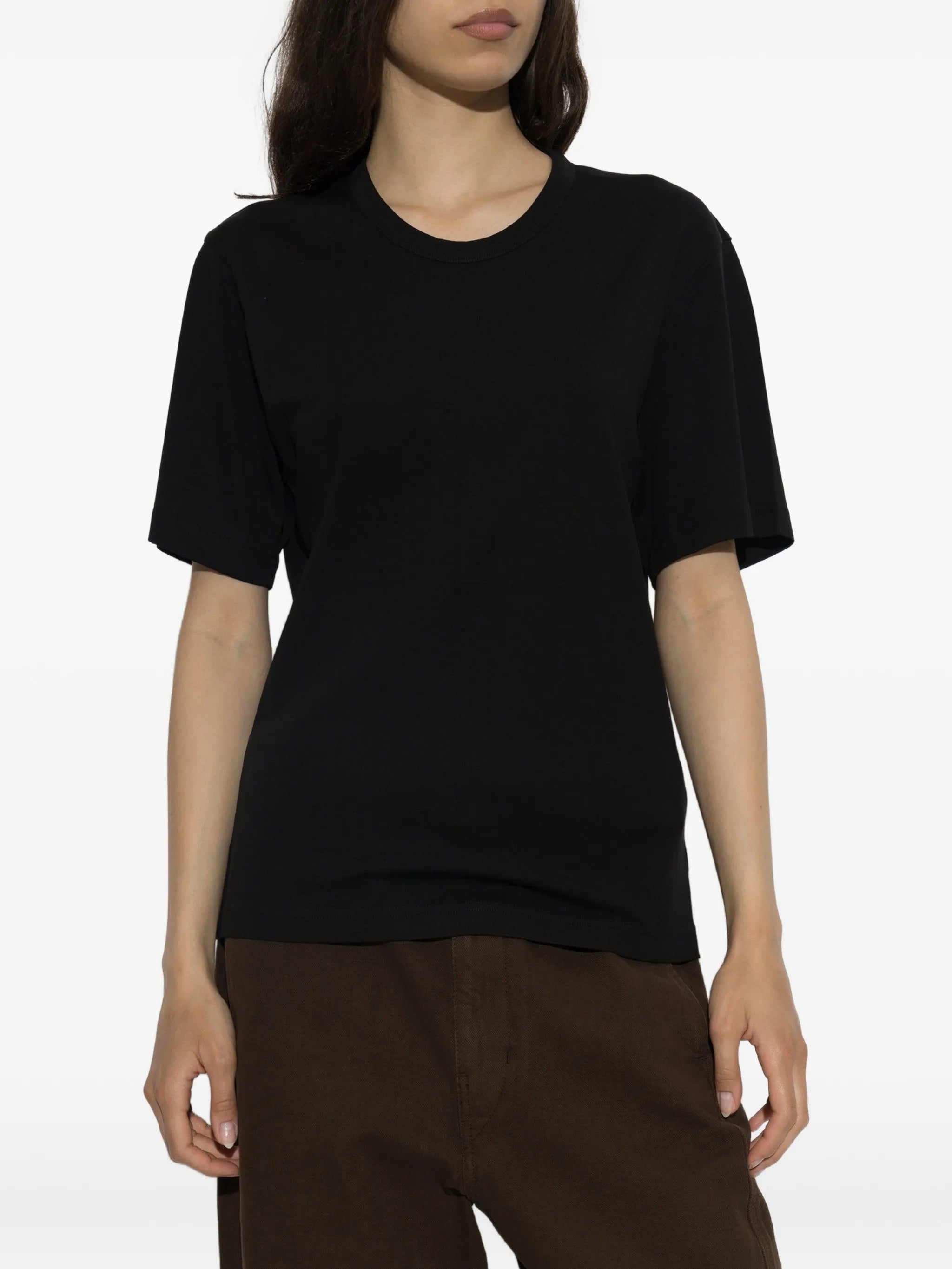 Rib T-shirt TS0002 LJ1016BLACK BK999 LEMAIRE 