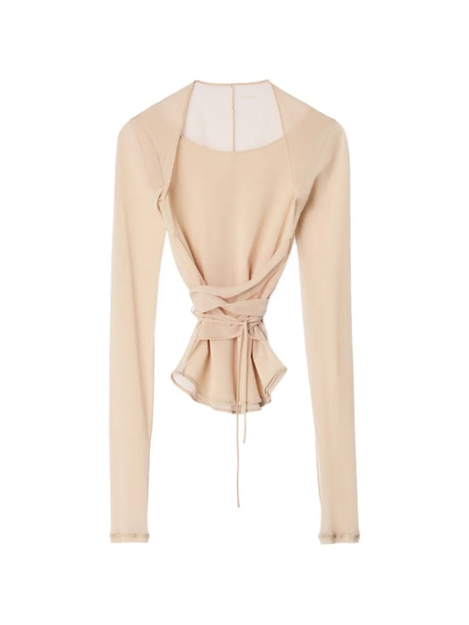 Ballerina Wrap top TS0052 LJ1070POWDER RE311 LEMAIRE 