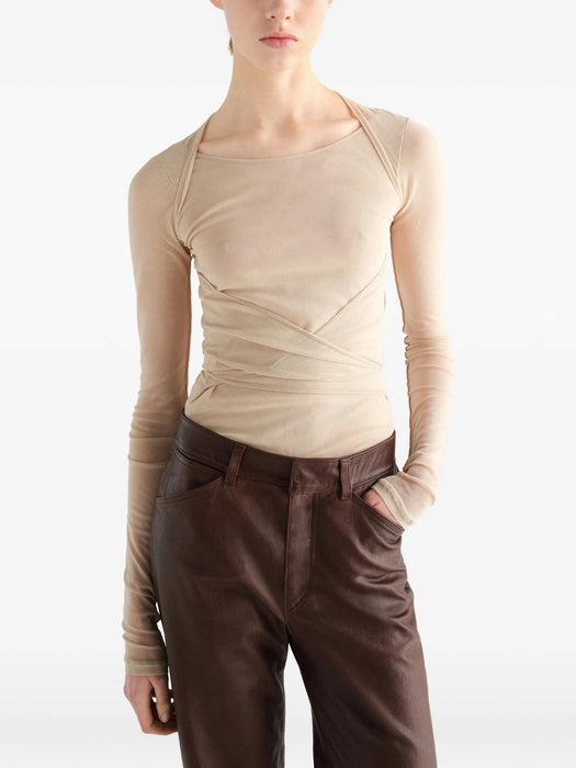 Ballerina Wrap top TS0052 LJ1070POWDER RE311 LEMAIRE 