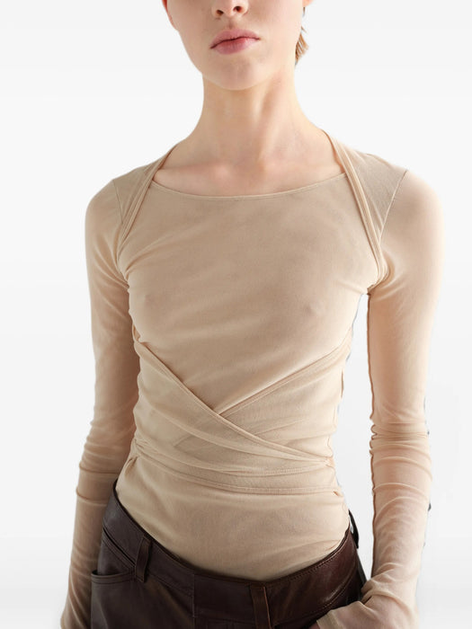 Ballerina Wrap top TS0052 LJ1070POWDER RE311 LEMAIRE 