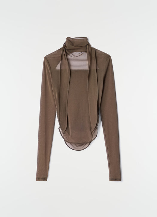 Ballerina scarf top TS0053 LJ1070CACAO BR423 LEMAIRE 