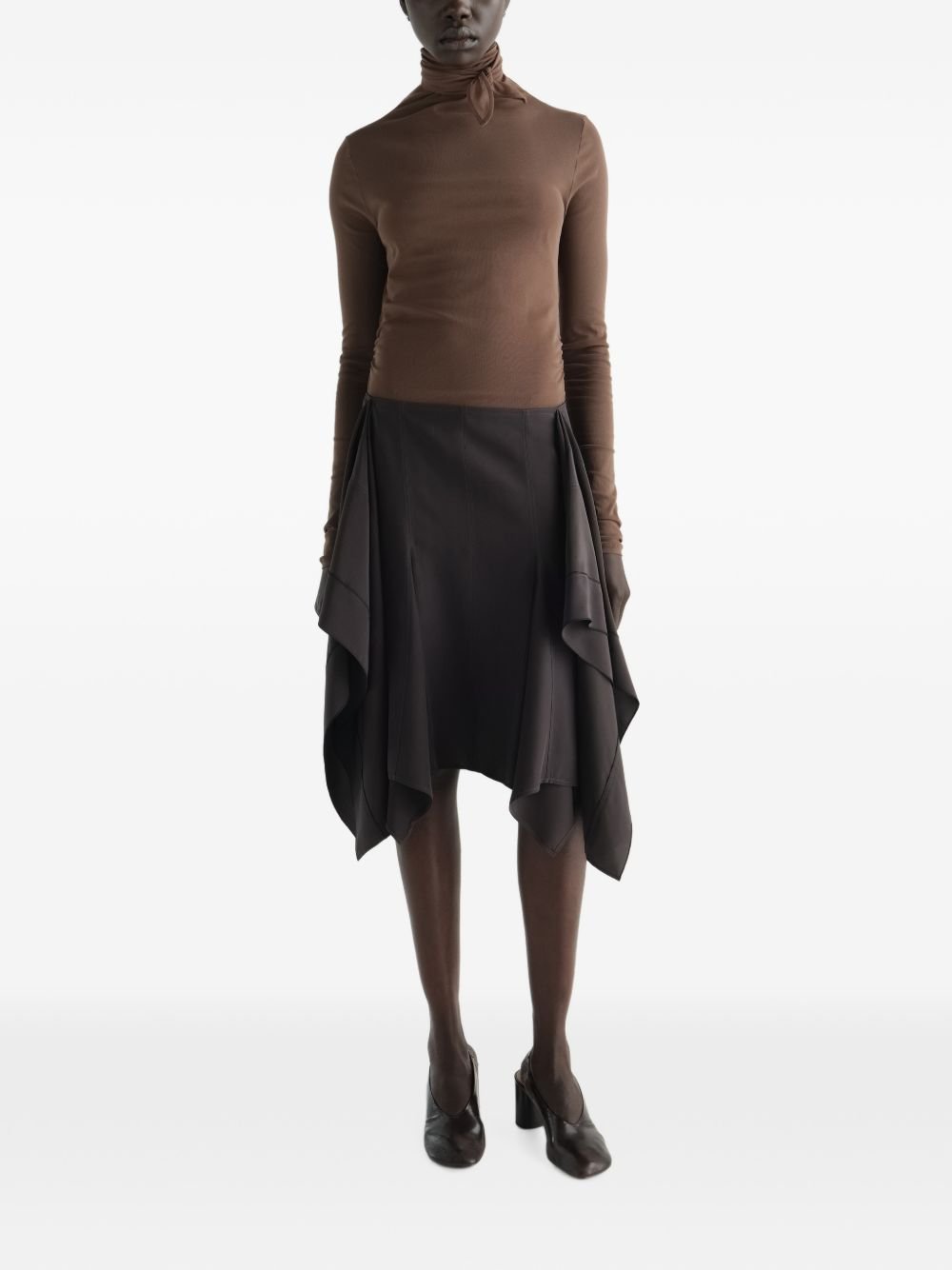 Ballerina scarf top TS0053 LJ1070CACAO BR423 LEMAIRE 