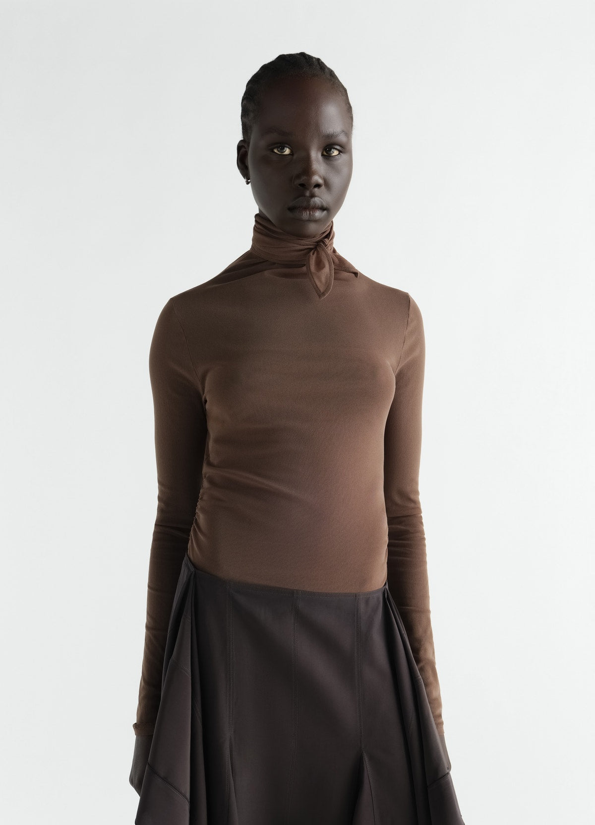 Ballerina scarf top TS0053 LJ1070CACAO BR423 LEMAIRE 