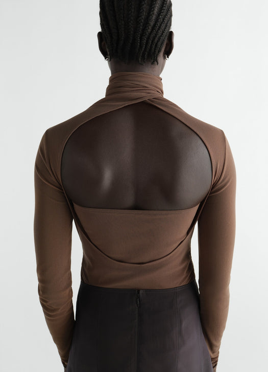 Ballerina scarf top TS0053 LJ1070CACAO BR423 LEMAIRE 