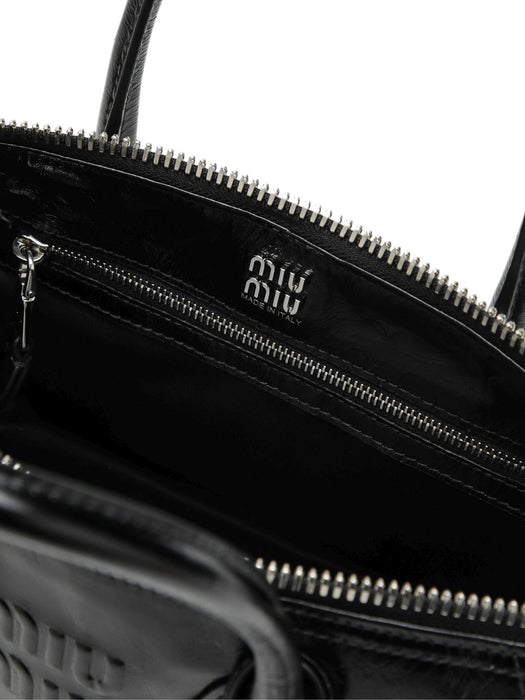 shiny leather handbag 5BA338 V OOO 2A44F0002 MIU MIU 
