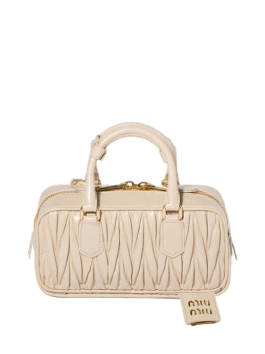 Arcadie shiny matelassé leather bag 5BB142 V OON 2DNVF0485 MIU MIU 