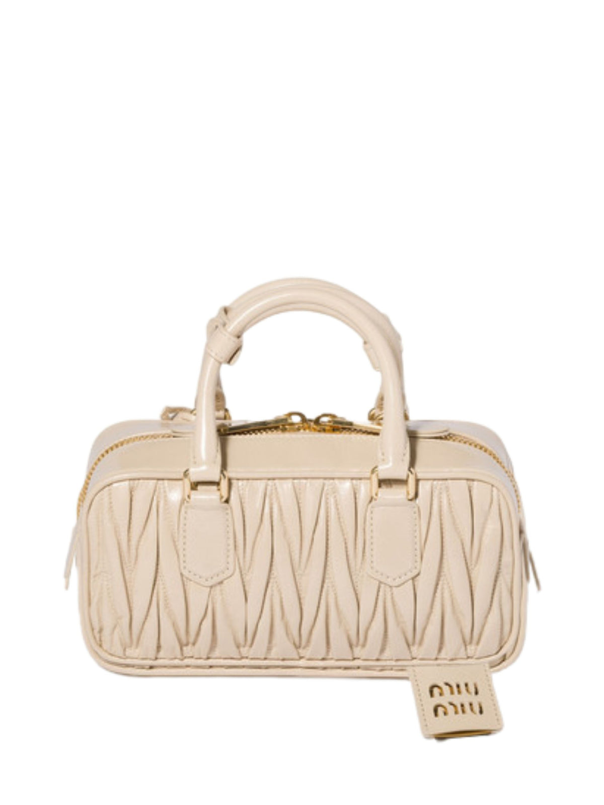 Arcadie shiny matelassé leather bag 5BB142 V OON 2DNVF0485 MIU MIU 