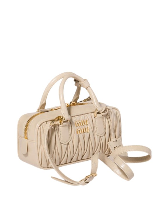 Arcadie shiny matelassé leather bag 5BB142 V OON 2DNVF0485 MIU MIU 