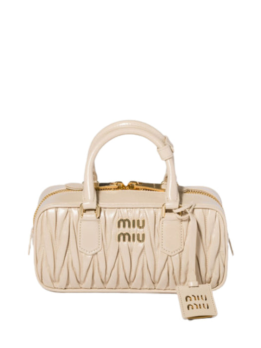 Arcadie shiny matelassé leather bag 5BB142 V OON 2DNVF0485 MIU MIU 