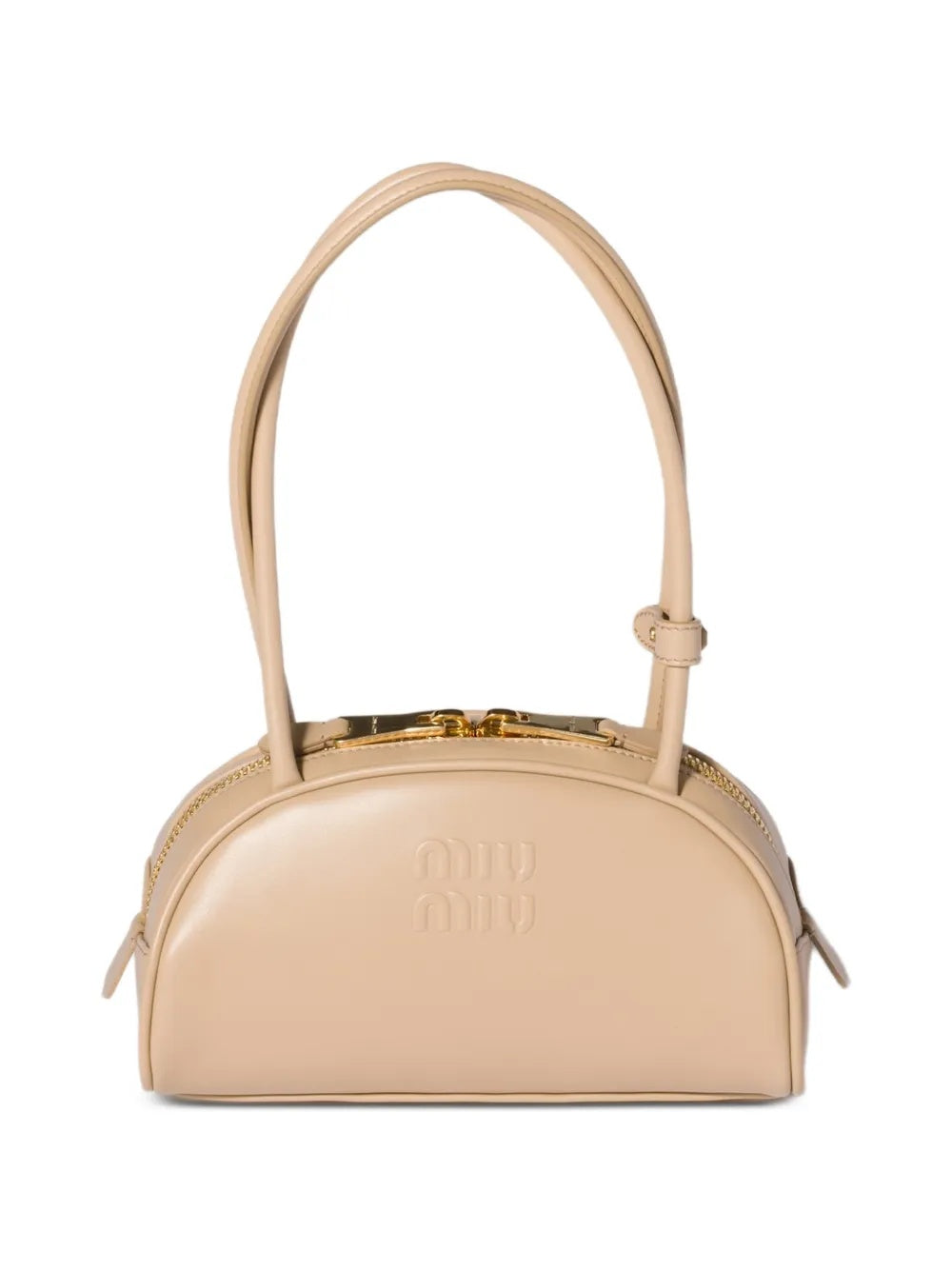 Beau embossed-logo leather shoulder bag 5BB192 V OOO 2CRWF0036 MIU MIU 
