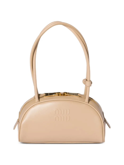 Beau embossed-logo leather shoulder bag 5BB192 V OOO 2CRWF0036 MIU MIU 