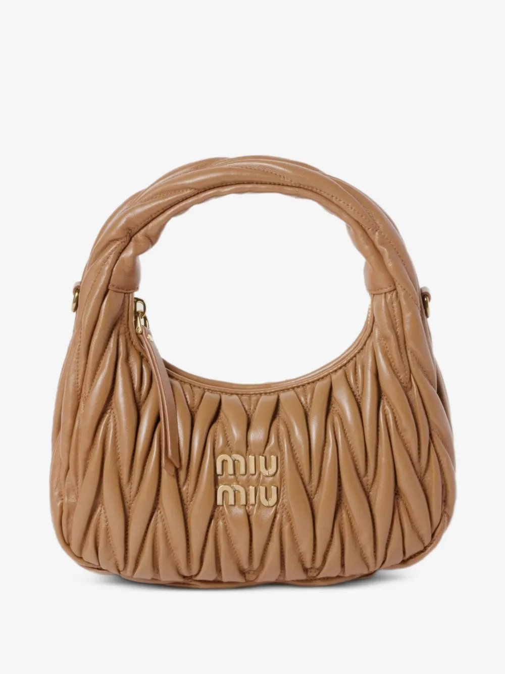 Wander matelassé nappa leather hobo bag 5BC125 VOOY AN88F098L MIU MIU 