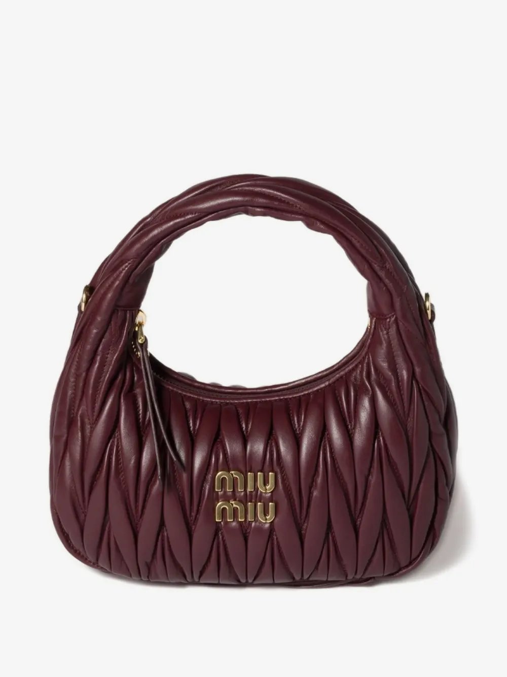 Wander matelassé nappa leather hobo bag 5BC125 V OOYAN88F0007 MIU MIU 