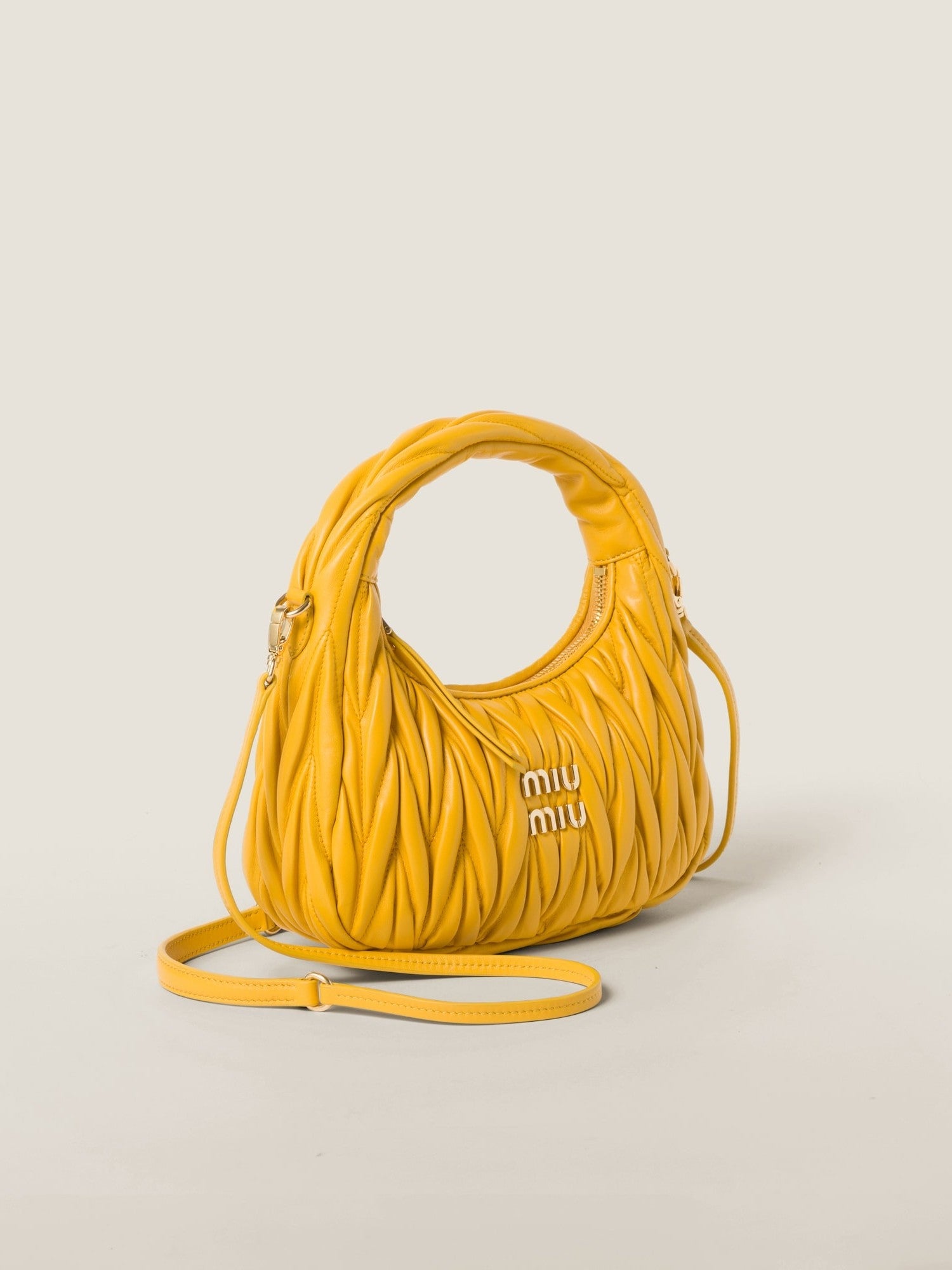 Wander matelassé nappa leather hobo bag 5BC125 V OOY AN88F065Y MIU MIU 