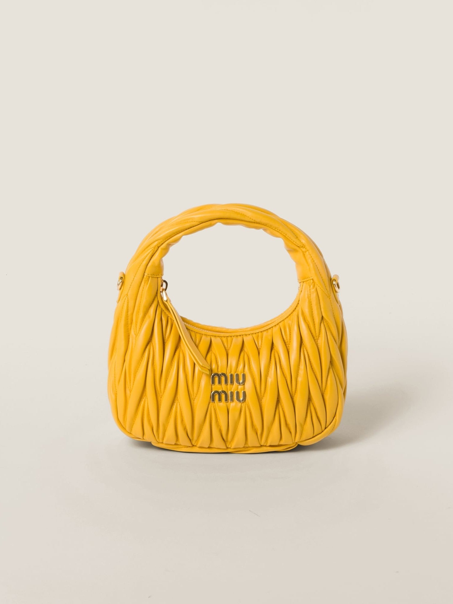 Wander matelassé nappa leather hobo bag 5BC125 V OOY AN88F065Y MIU MIU 