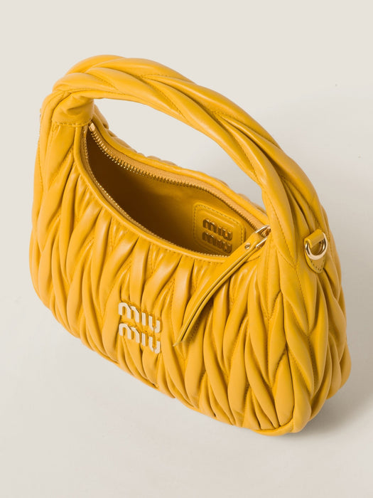Wander matelassé nappa leather hobo bag 5BC125 V OOY AN88F065Y MIU MIU 
