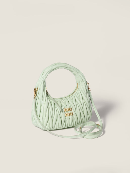 Wander matelassé nappa leather hobo bag 5BC125 V OOY AN88F0934 MIU MIU 