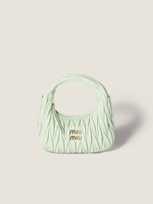 Wander matelassé nappa leather hobo bag 5BC125 V OOY AN88F0934 MIU MIU 