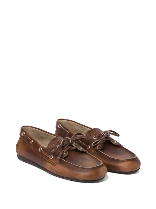 Unlined Boat Loafers 5D123E F 005 3F33F0038 MIU MIU 