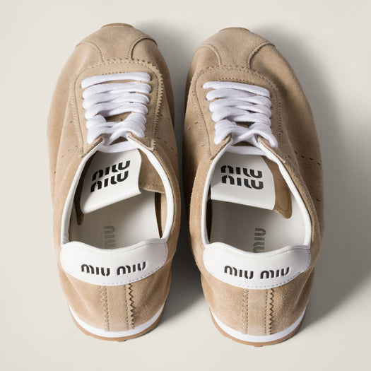 Plume suede sneakers 5E114E F005 054F0F24 MIU MIU 