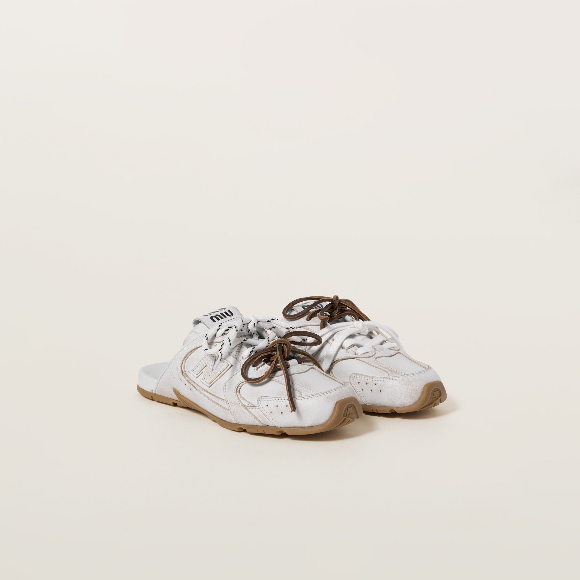 New Balance X Miu Miu 530 SL deco calf leather mules 5E333E F005 3G48F0009 MIU MIU 