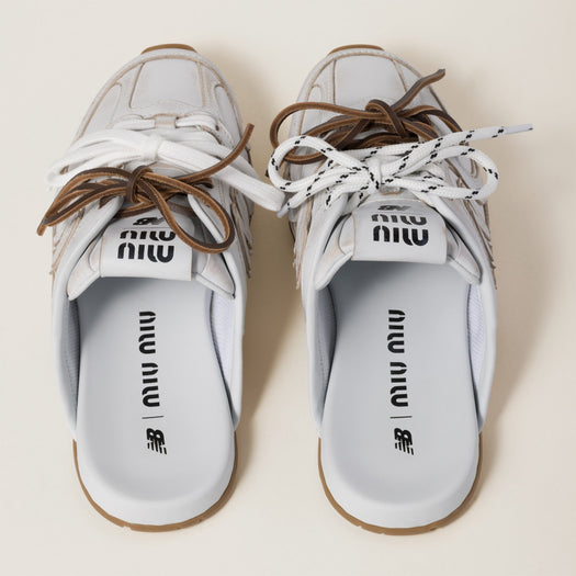 New Balance X Miu Miu 530 SL deco calf leather mules 5E333E F005 3G48F0009 MIU MIU 