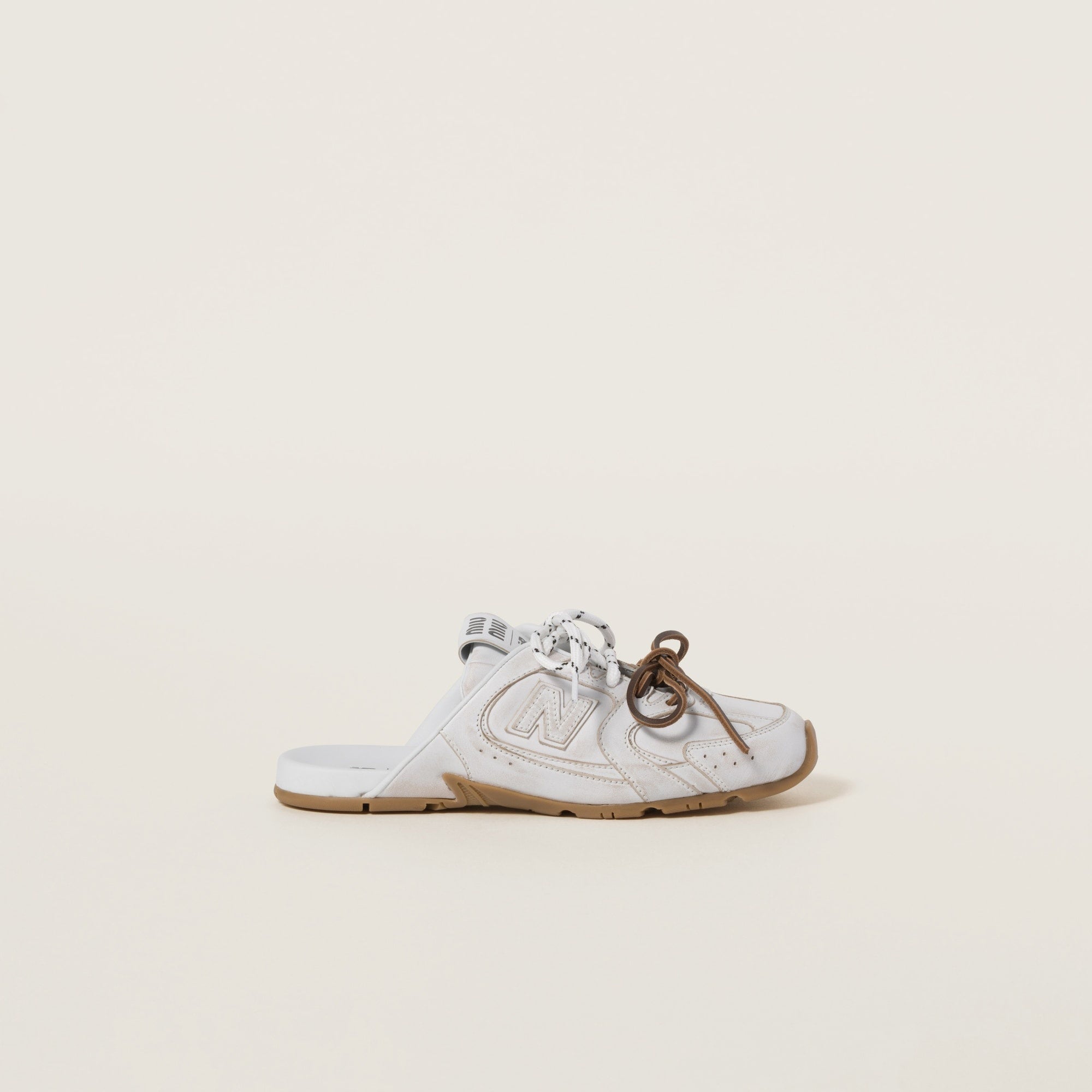New Balance X Miu Miu 530 SL deco calf leather mules 5E333E F005 3G48F0009 MIU MIU 