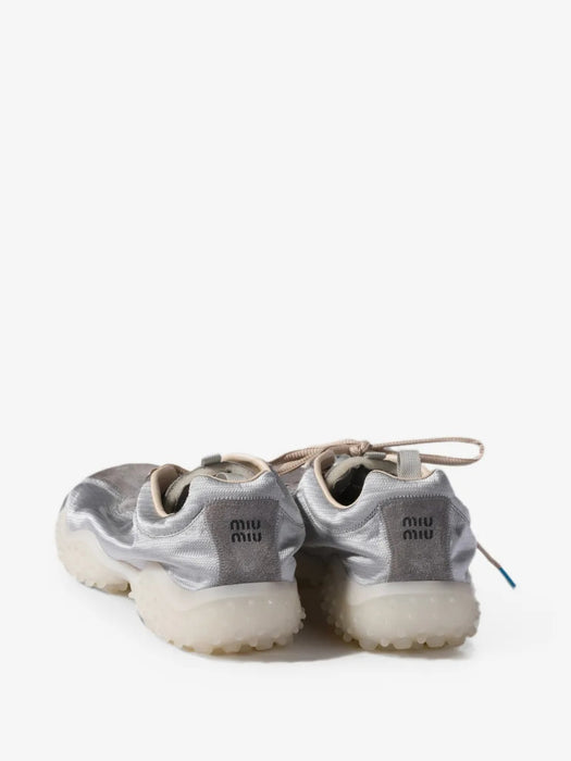 Bubble technical fabric and suede sneakers 5E806E F A045 3M0KF0424 MIU MIU 