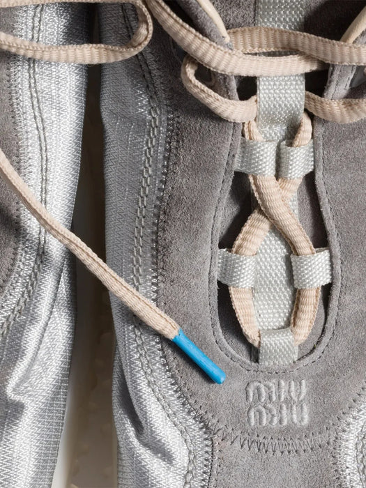 Bubble technical fabric and suede sneakers 5E806E F A045 3M0KF0424 MIU MIU 