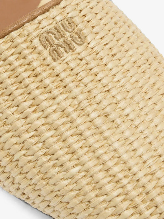 Woven slingback sandals 5F713E F 005 3LOMF0018 MIU MIU 