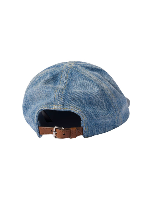 Washed denim baseball cap<BR/><BR/> 5HC370 2G9UF0013 MIU MIU 