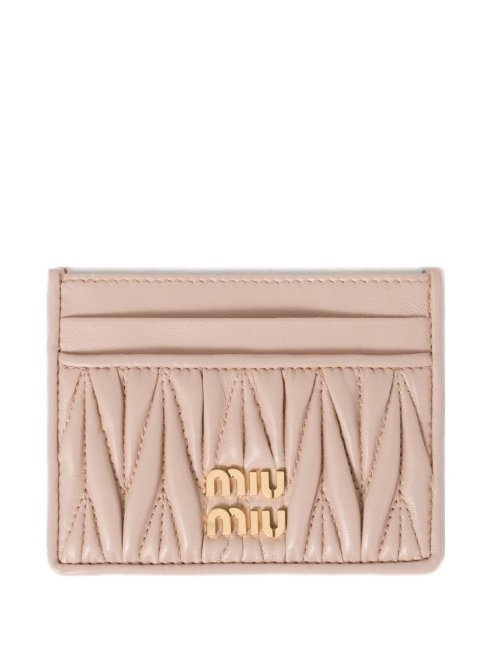 Matelassé nappa leather card holder 5MC076 AFPPF0236 MIU MIU 