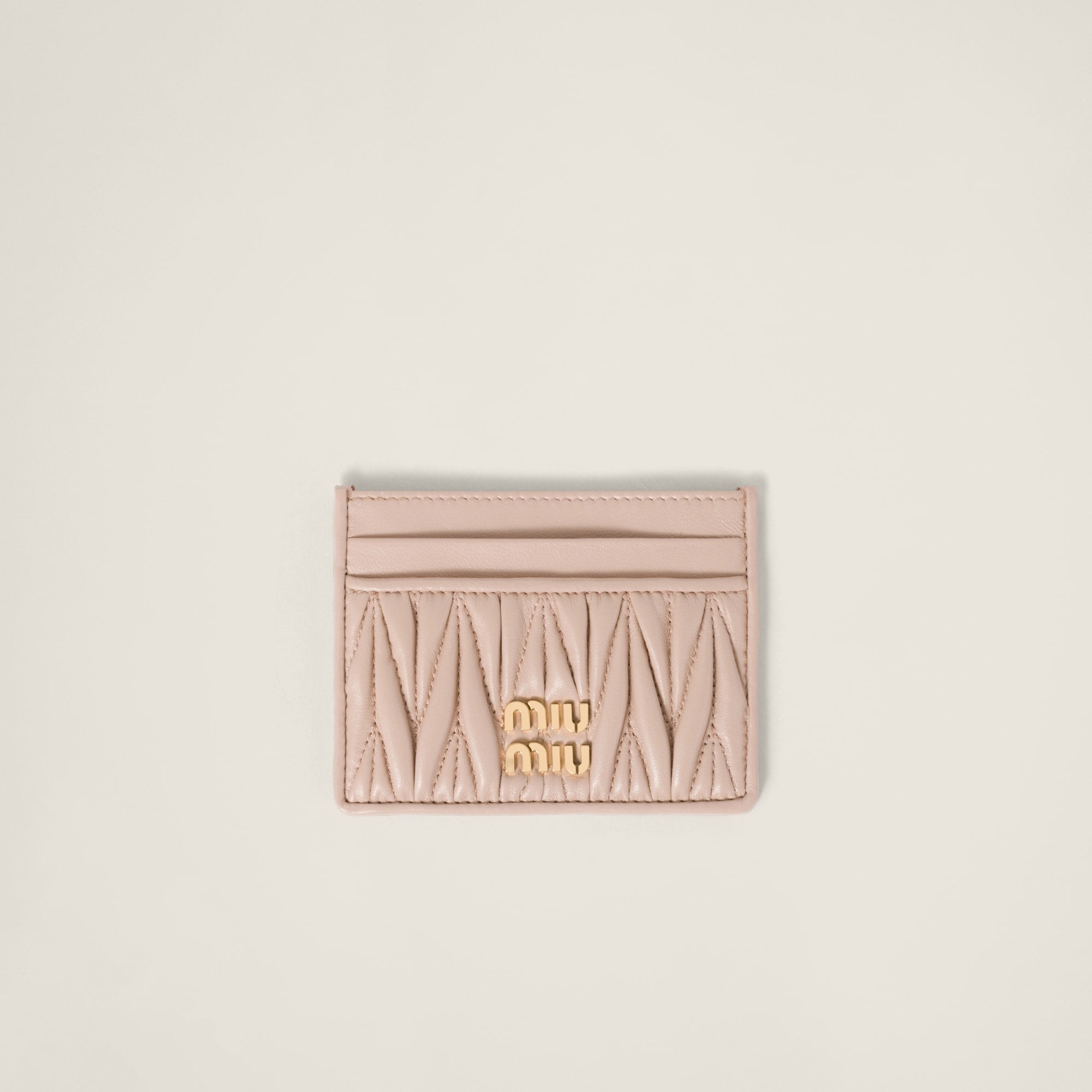 Matelassé nappa leather card holder 5MC076 AFPPF0236 MIU MIU 