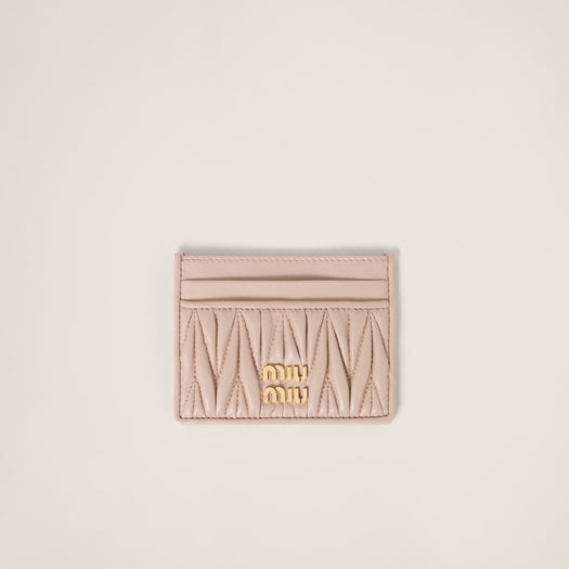 Matelassé nappa leather card holder 5MC076 AFPPF0236 MIU MIU 