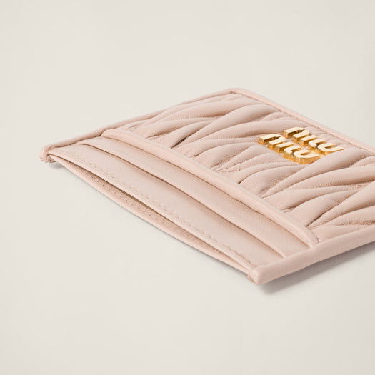 Matelassé nappa leather card holder 5MC076 AFPPF0236 MIU MIU 