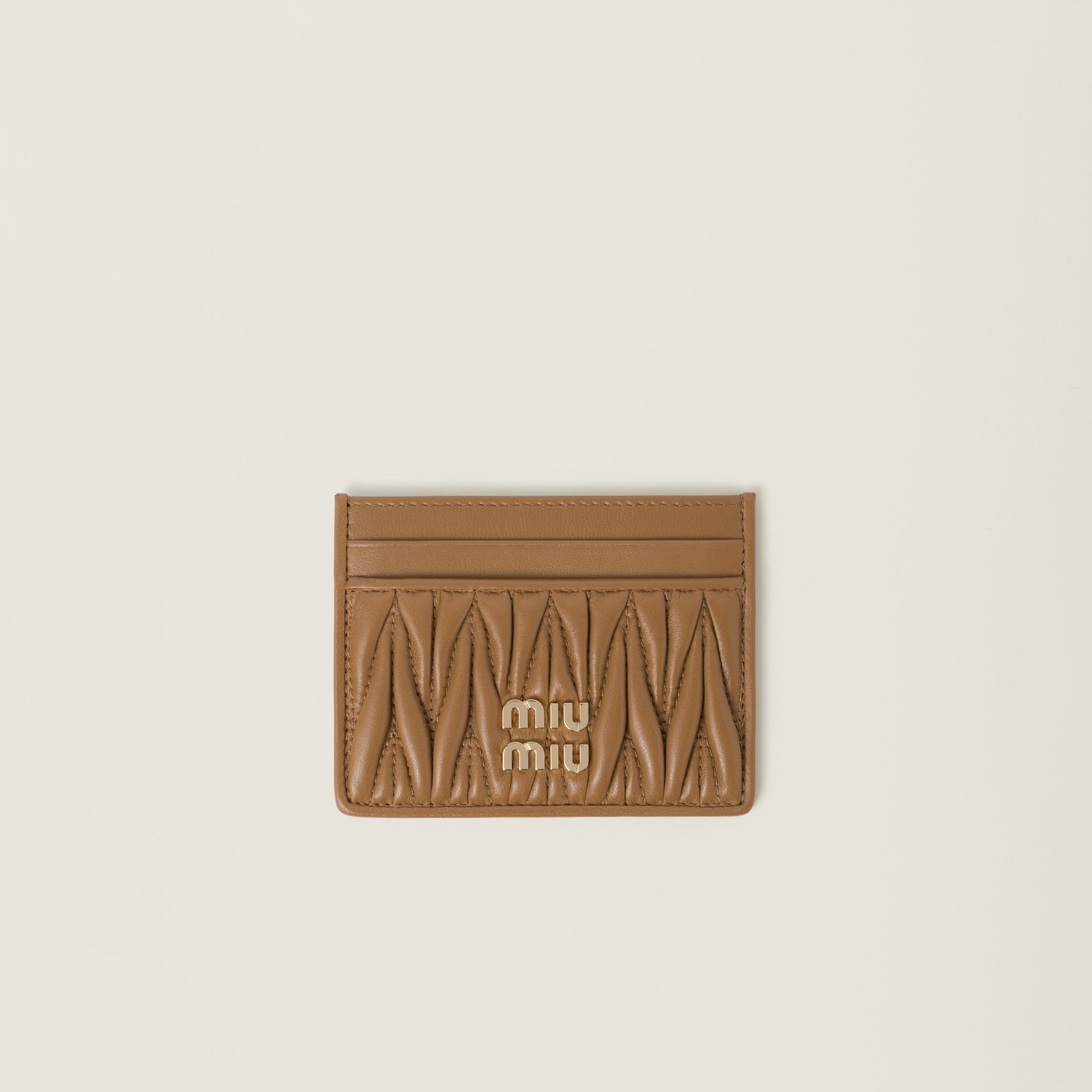 Matelassé nappa leather card holder 5MC076 AFPPF098L MIU MIU 